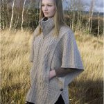 Poncho, Batwing Jas Aran 100% merino