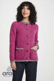 AWM damesvest Colour Contrast Raglan, heather