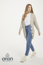 Aran damesvest Boyfriend Cardigan, beige