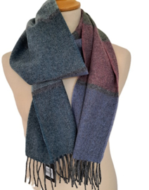 Sjaal Wol geweven autumn contemporary stripes