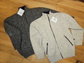 Noorse Wollen Vest met Ritssluiting, donkergrijs