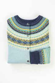 Eribé Knitwear wollen damesvest Alpine kleur Mermaid