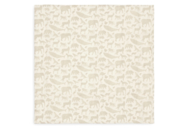 Jollein Hydrofiele Doek Small 70x70cm Animals Nougat (3pack).