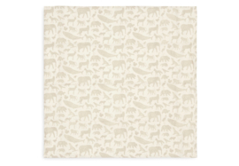 Jollein Hydrofiele Doek Small 70x70cm Animals Nougat (3pack).