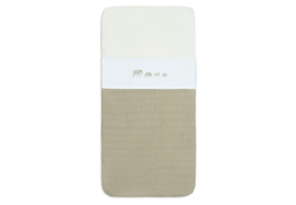 Jollein Laken Wieg 75x100cm Animals Olive Green.