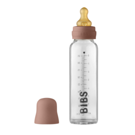 BIBS Baby Glass Bottle Complete Set Latex 225ml - Woodchuck.