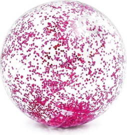 Intex glitter beach bal 51cm roze.