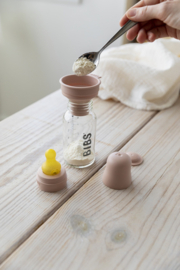 BIBS Baby Glass Bottle Complete Set Latex 110ml - Blush.