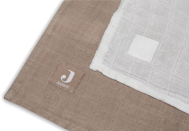 Jollein Hydrofiele Doek Large Bamboe Katoen 115x115cm Biscuit/Ivory - 2 Stuks.