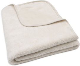 Deken Wieg 75x100cm Basic Jersey/Sherpa - Oatmeal
