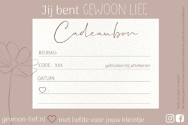 Cadeaubon €10-€100