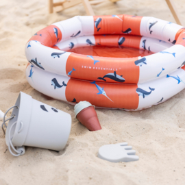 Swim Essentials Baby Zwembad Rood/Wit Walvis Ø 60 cm.