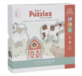 Little Dutch 6 in 1 Puzzel Little Farm Little Farm.