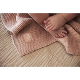 Jollein Deken Wieg 75x100cm Basic Knit - Wild Rose