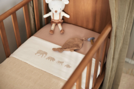 Jollein Laken Wieg 75x100cm Animals Nougat..