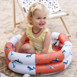 Swim Essentials Baby Zwembad Rood/Wit Walvis Ø 60 cm.