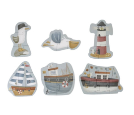 Little Dutch 6 in 1 Vormen Puzzels Sailors Bay.