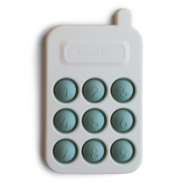 Mushie Press toy cellphone cambridge blue.