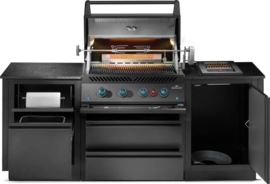 OASIS™ 105-bundel, inbouw 700-serie van 81 cm met infrarood achterbrander op propaan, matzwart Inbouw 700-serie 81  6 Branders ODK105MK-BIG32P-1-NL
