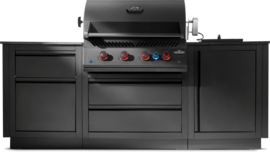 OASIS™ 105-bundel, inbouw 700-serie van 81 cm met infrarood achterbrander op propaan, matzwart Inbouw 700-serie 81  6 Branders ODK105MK-BIG32P-1-NL