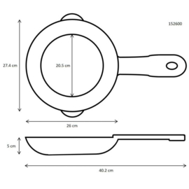 Ronneby Bruk Koekenpan 'Rondo', 26 cm