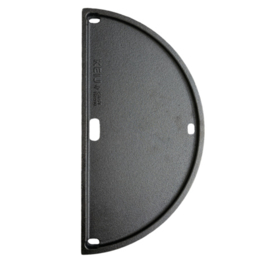 Gietijzeren grillplaat half rond -Compact - 33 cm - geseasoned