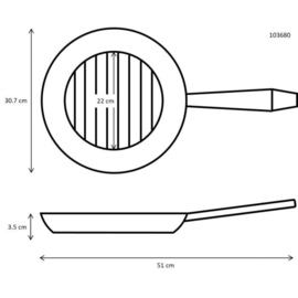 Ronneby Bruk  Grillpan 'Ultra Light Original', 30 cm