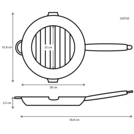 Ronneby Bruk  grillpan Maestro 28 cm