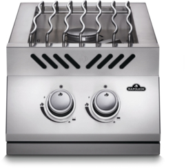 INGEBOUWDE 500-SERIE MET DUBBELE BRANDER MET RVS AFDEKPLAAT