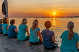 Davanti tijdens zonsondergang