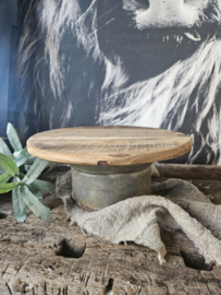 Etagere hout met zink