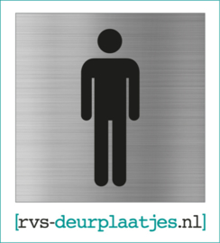 art.nr. 001-rvs wc deurplaatje- rvs wc deurbordje-rvs pictogrambordje-wc deurplaatjes-pictogram HEREN 9x9 CM