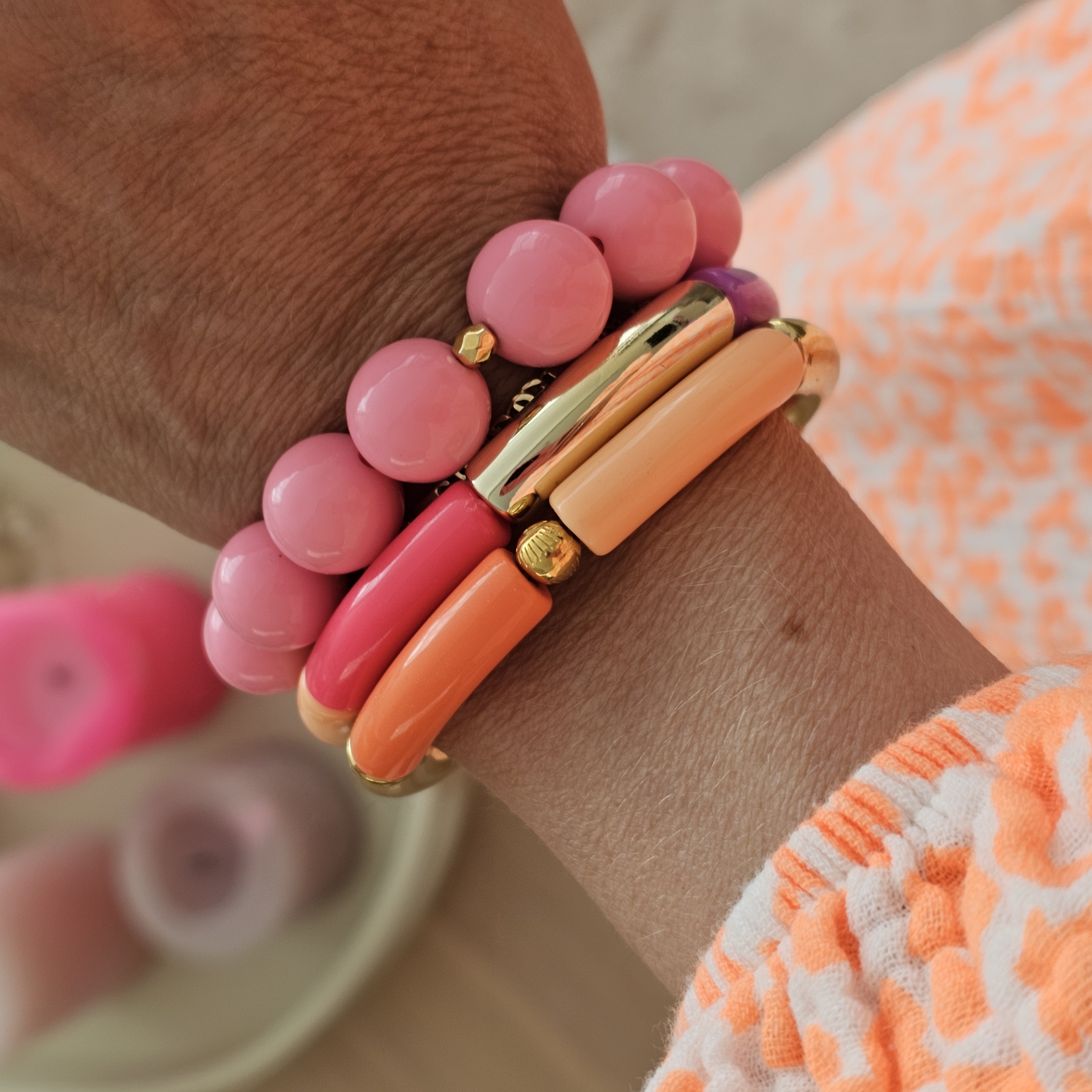 Tube en bubblegum armbanden TABBLAD
