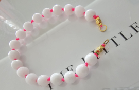 Connectie ketting complete set Witte Jade
