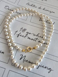 Paerle look ketting | handgeknoopt