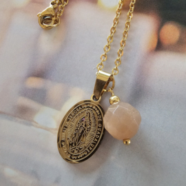 Heilige Maria pendant met Maansteen