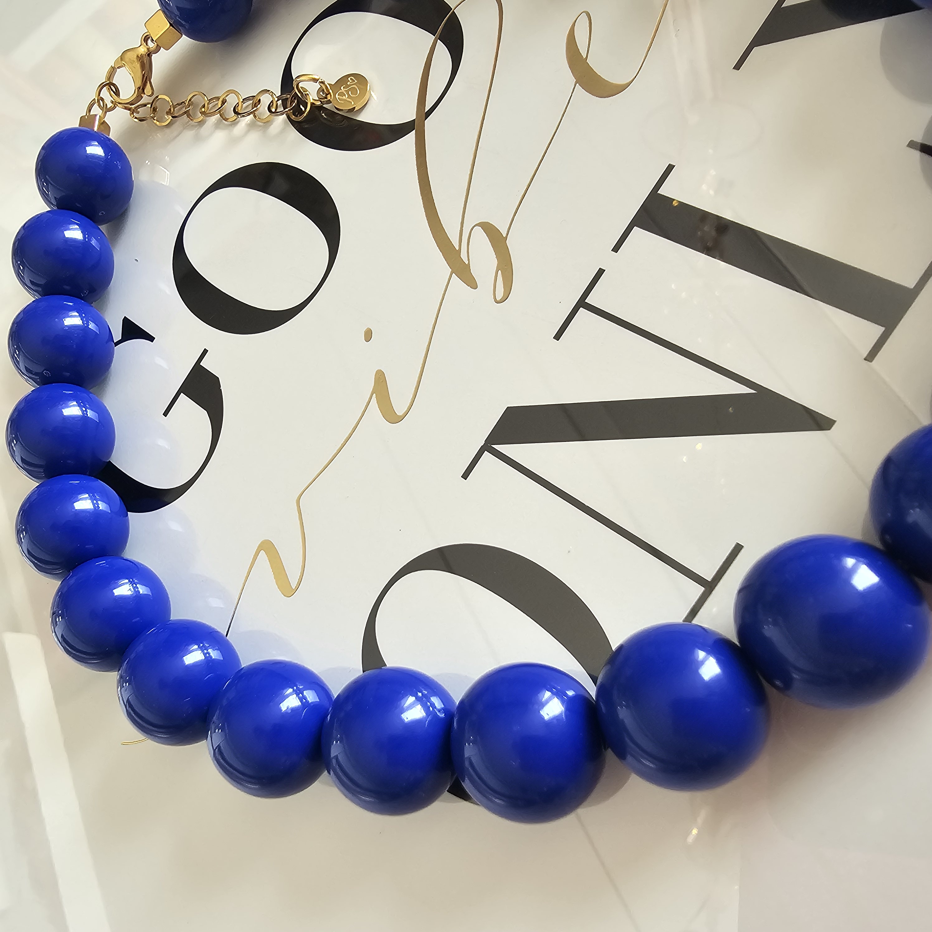 Kauwgombal ketting koning Blauw