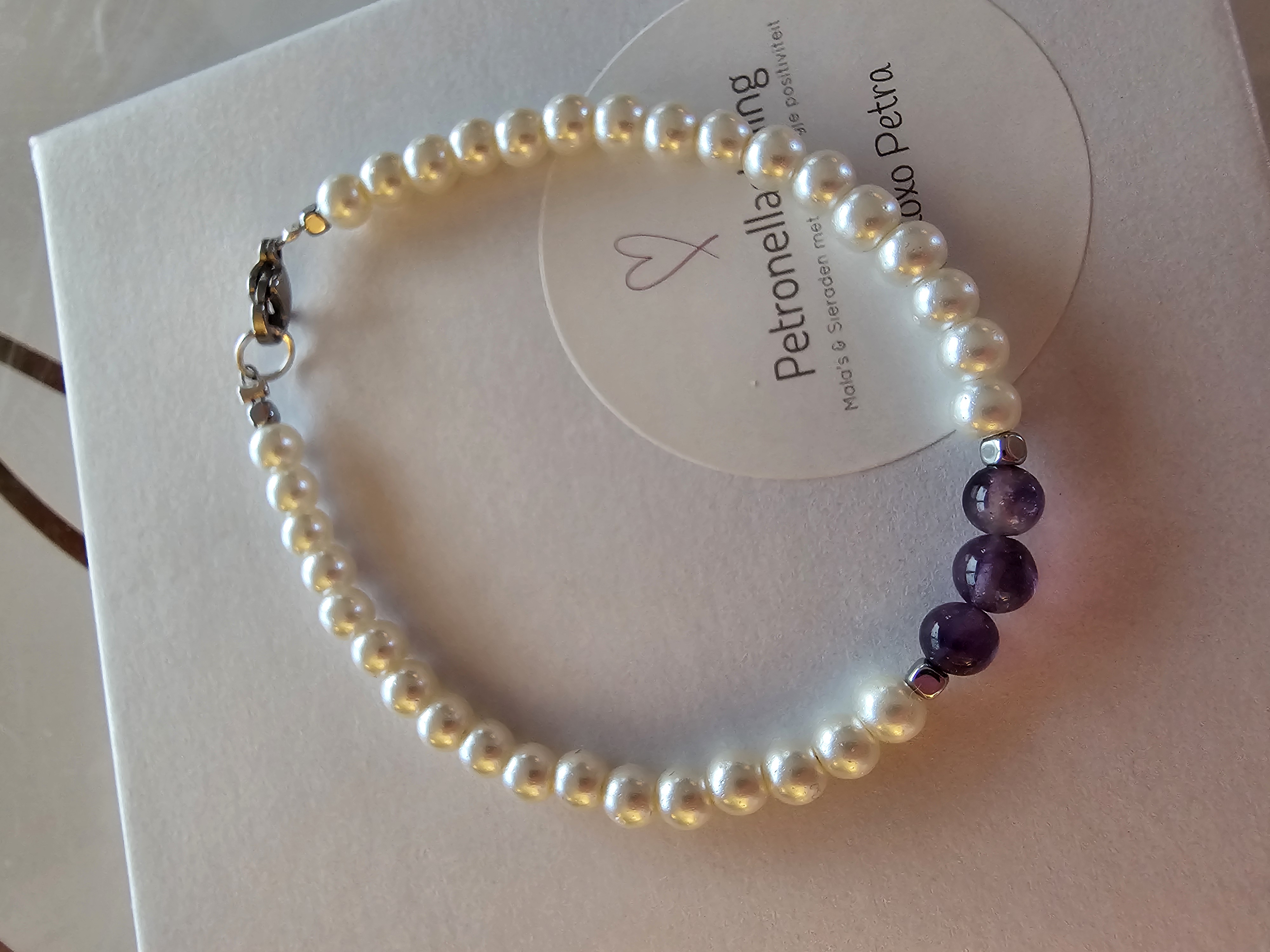 Amethist Parellook en zilver Hematiet