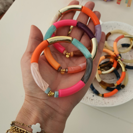 De Trend!! Tube armbanden op elastiek