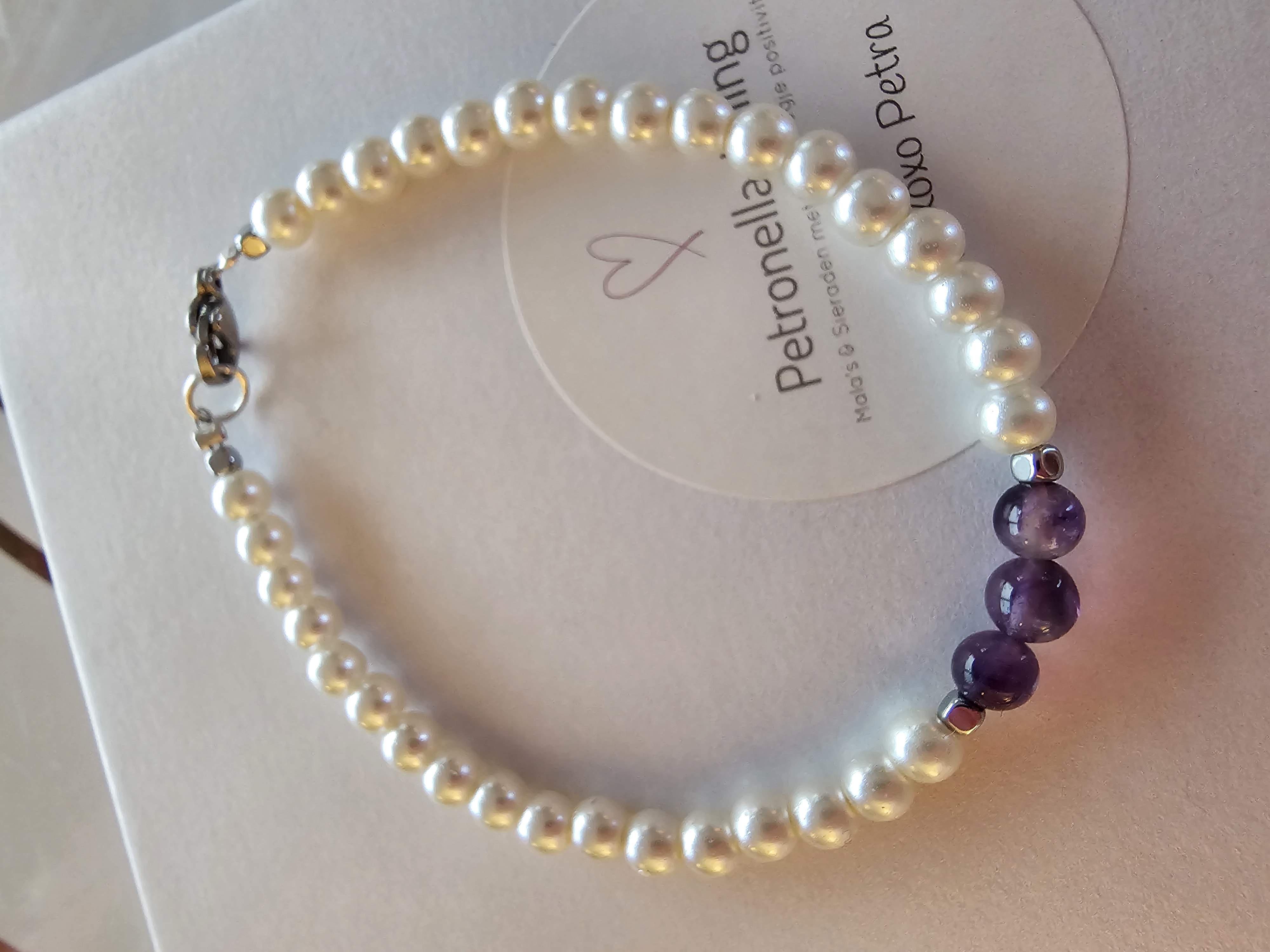 Amethist Parellook en zilver Hematiet