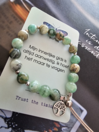 Australische Chrysopraas BlessingMala Zilver