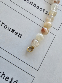 Limoniet kwarts 50/50 beads connectie stuk