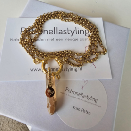 JUDITH | Boeislot ketting lang met angel Aura hanger