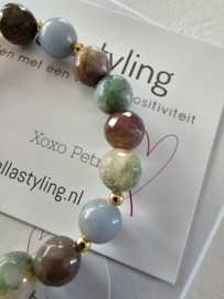 Agaat en Angeliet BlessingMala 8mm