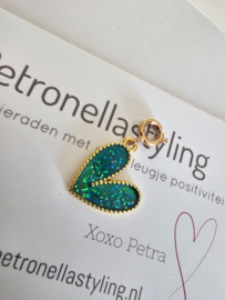 Klikbedel Glitter hart