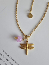 Ketting Libelle en Jade