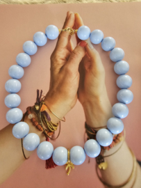 Kauwgomballen ketting XL lichtblauw