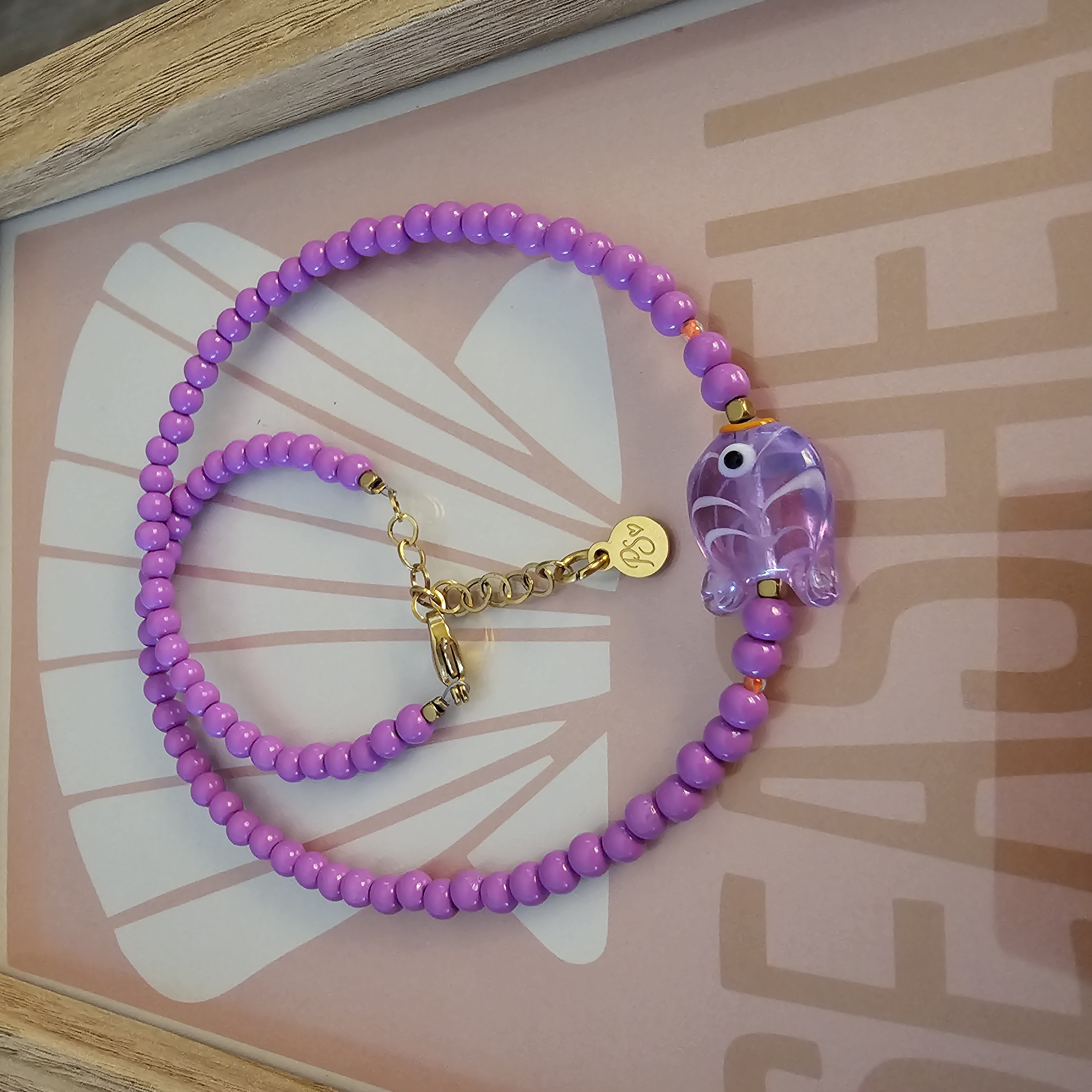 Glasgeblazen Visje Purple Sea