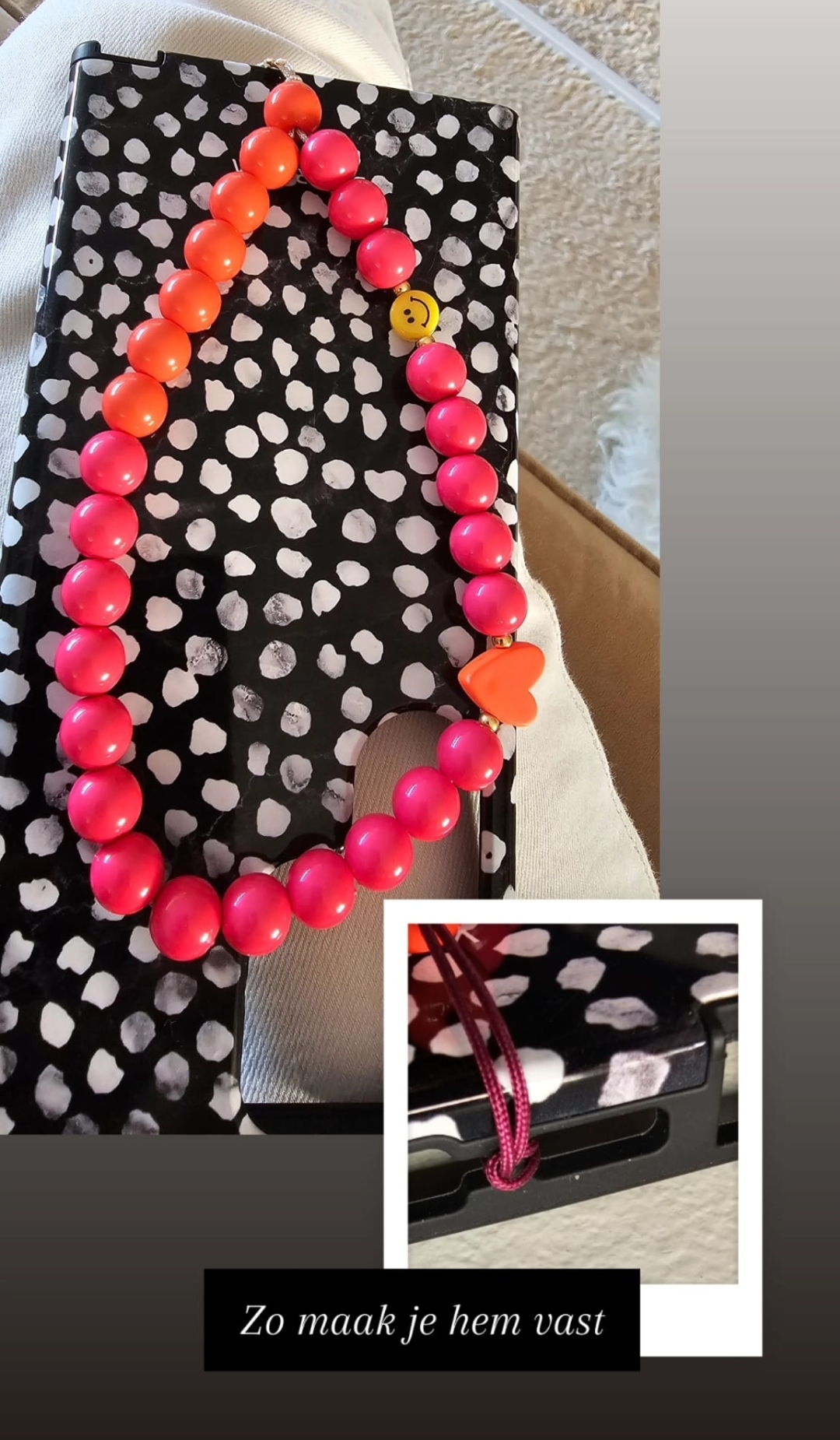 Telefoonketting rijgen