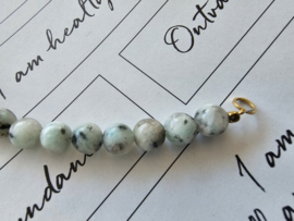 Kiwi Jaspis 50/50 beads connectie stuk